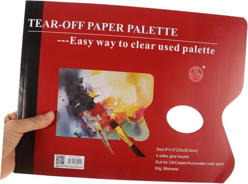 Uonlytech Paper Watercolor Palette Tray Multi-Functional Mixing for Artists Durable Paint Palette for Acrylic and Gouache for Painting and Nail Art in Saudi Arabia