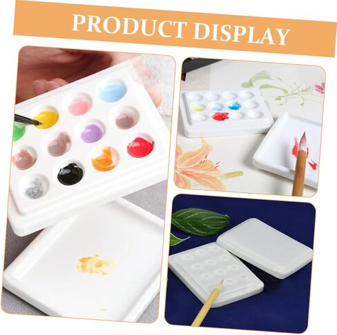 لوحة ألوان مائية 12 لونًا من البلاستيك علبة علبة حاوية طلاء مقاومة للغبار للفنانين والمبتدئين للألوان المائية والزيت in Kuwait