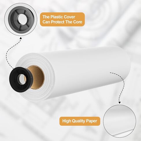 Wide Format Paper 24" x 150' CAD Rolls, Plotter Paper on 2" Core for CAD Drawings, 1 Roll Engineering Plans, GIS Maps & Architectural Designs in Saudi Arabia