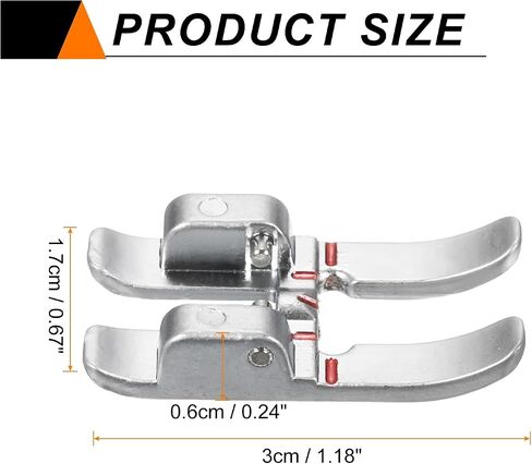 HARFINGTON Open Toe Applique Presser Foot Stainless Steel 6mm for Sewing Machine 93-036931-91 in Saudi Arabia