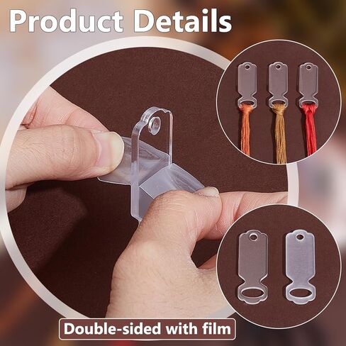 PH PandaHall 50pcs Acrylic Clear Thread Drops, Rectangle Cross Stitch Thread Organizers Embroidery Floss Drop Organizer Thread Bobbins Bulk for DIY Craft Sewing Thread Storage, 2.17x0.78 Inch in Saudi Arabia