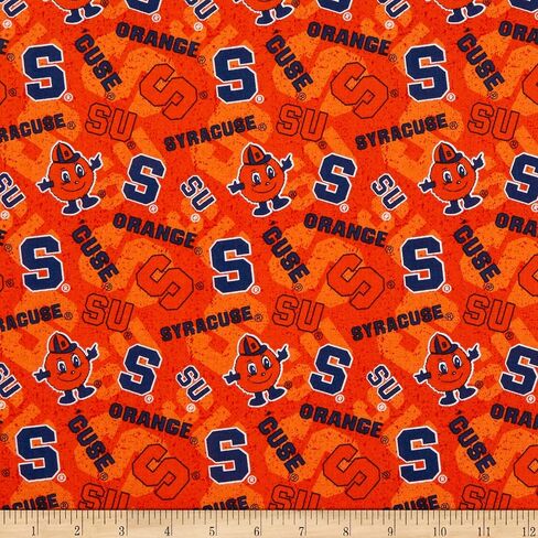 NCAA Syracuse اللون البرتقالي على القطن النغمة ، النسيج من الفناء in Saudi Arabia