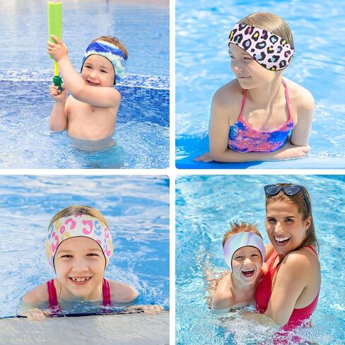 عصابة رأس للسباحة من HeySplash، سدادات أذن للسباحة، سدادات أذن للسباح، سدادات أذن للأطفال، واقي أذن مرن من النيوبرين وواقي للشعر للأطفال والصغار، يحافظ على الماء خارجًا ويمسك سدادات الأذن بالداخل in Kuwait