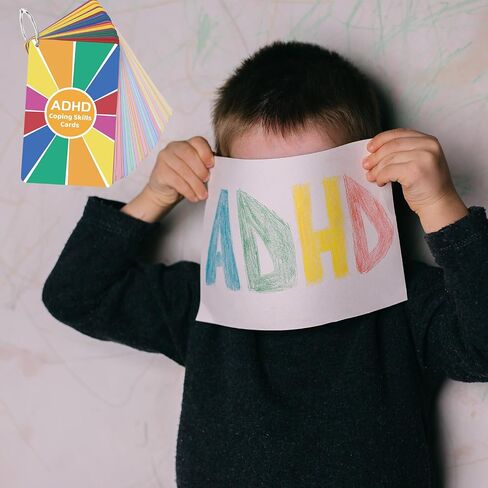24 PCS ADHD مهارات مهارات المهارات ADHD ADHD البطاقات التعليمية مع حلقات الموثق أدوات علاج وقت التنظيم العاطفي للبالغين المراهقين in Saudi Arabia
