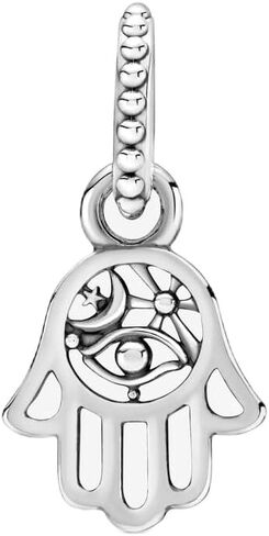 ZURWTCH Rose Gold Protective Hamsa Hand Dangle Charm Fit Women Bracelet Necklaces Fashion Gifts 925 Sterling Silver DIY Jewelry in Saudi Arabia