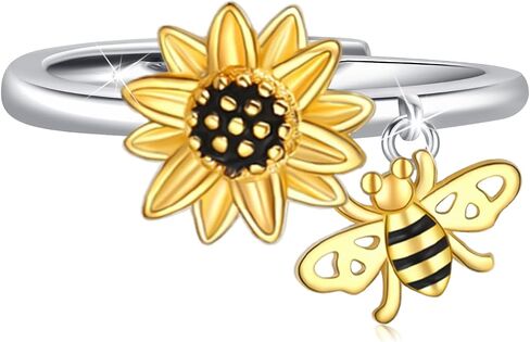 Butterfly Rings for Women 925 Sterling Silver Adjustable Open Butterfly Ring Cross Flower Ring Butterfly Jewelry Gifts for Teen Girls Butterfly Lover Birthday Graduation in Saudi Arabia