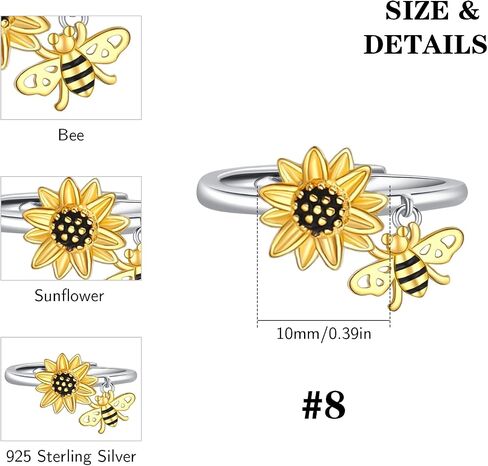 Butterfly Rings for Women 925 Sterling Silver Adjustable Open Butterfly Ring Cross Flower Ring Butterfly Jewelry Gifts for Teen Girls Butterfly Lover Birthday Graduation in Saudi Arabia