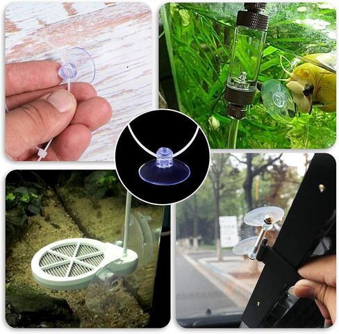 15 PCS Aquarium Deaction Cups with 30pcs zip ties ties scanctions cup cup shript tank cuction cuction mini cuctions for aquarium fish sank in Kuwait