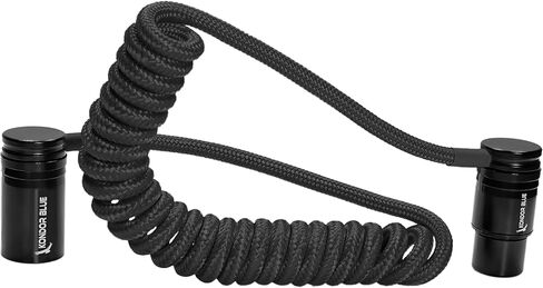 KONDOR BLUE 12-24" Coiled Braided Low Profile Right Angle XLR Cable for Cameras, Microphones, Studio Audio | Blue in Kuwait