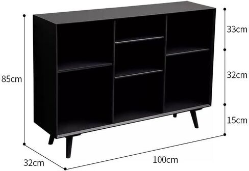 Bookcase Bookcase Living Room Display Cabinet Floor-Standing Bookshelf Picture Book Rack Multi-Functional Storage Rack Simple and Modern Modern(Walnut) in Saudi Arabia