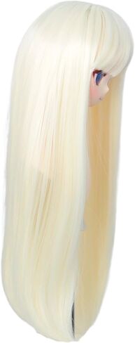 Just 1pc Wig fit for 8-9 inch Head Dolls Short Straight 1/3 BJD Wigs MSD DOD Pullip Dollfie Hair (Short Carrot Orange) in Kuwait