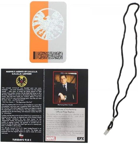 Marvel Agents of S.H.I.E.L.D. Agent ID Badge Replica w/Lanyard Set in Saudi Arabia