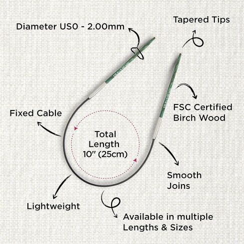 KnitPro Dreamz Fixed Circular Needles Needles 10" (25cm) | US Size 4 (3.50mm) in Saudi Arabia