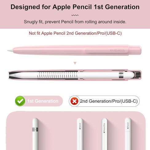 حافظة MoKo تناسب قلم Apple الجيل الأول، غطاء رأس قابل للسحب يناسب iPad الجيل العاشر 2022 الجديد، iPad 9th Gen 2021، iPad 8th Gen 2020 iPad 6th 9.7 2018، iPad Mini 5th Gen Pencil Sleeve، أحمر بطيخ in Kuwait