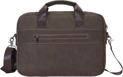 14" Roomy/15.6" Compact Laptop Messenger Bag for Men, Vintage Faux Leather Briefcase - Crossbody Business Travel Satchel in Saudi Arabia