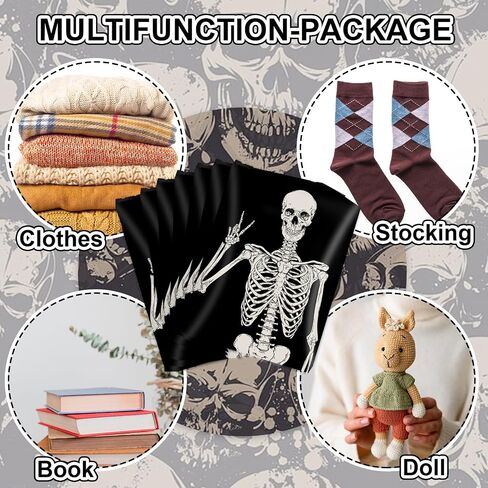 100Pcs Halloween Poly Mailers 10 x 13 Inch Smiling Skeleton Packaging Bags Self Seal Mailing Envelope Bags for Small Business Clothing Packing Moving in Saudi Arabia