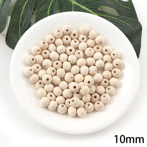 100pcs 1 بوصة حبات الخشب الطبيعية غير المكتملة من الخرز الخشبي الفضفاضة الخشبية للخرز لزخارف صنع الحرف والحرف اليدوية (25 ملم) in Kuwait