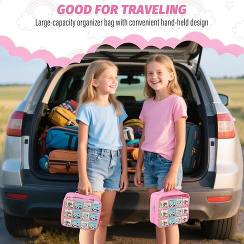 حمل حالة متوافقة مع Little Tikes Story Dream Machine Books ، و Kids Toys Case for Little Tikes Story Dream Machine Set ، حقيبة تخزين محمولة مع مقبض - وردي in Kuwait