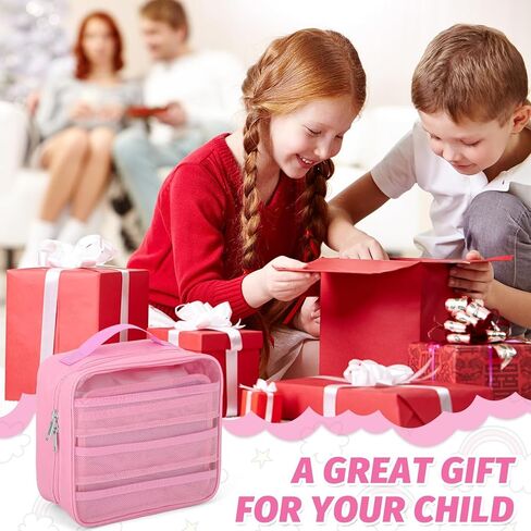 حمل حالة متوافقة مع Little Tikes Story Dream Machine Books ، و Kids Toys Case for Little Tikes Story Dream Machine Set ، حقيبة تخزين محمولة مع مقبض - وردي in Kuwait