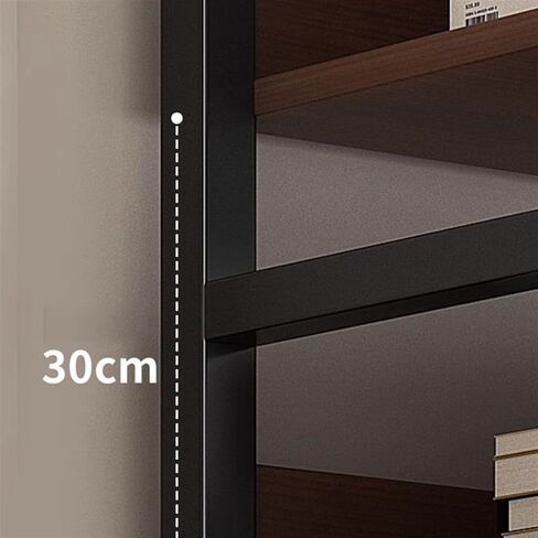 Bookcase Bookshelf Rack Floor-Standing Steel-Wood Multi-Layer Home Bookcase Storage Cabinet Storage Cabinet Library Shelf Display Rack Modern(120cm) in Saudi Arabia