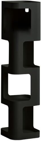 Bookcase Iron Wall Small Bookshelf Steel Bookcase Wall Corner Narrow Cabinet Corner Standing Cabinet Living Room Floor-Standing Storage Rack Modern(Black) in Saudi Arabia