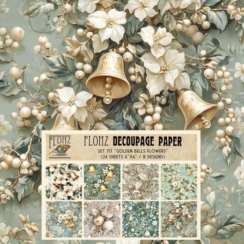 Decoupage Paper Pack (24 Sheets 6"x6") Festive Naive Tales ~ Stylized Christmas Scenes and Forest Creatures in Naive Folk-Art Style with Flat Shapes and Bright Midnight palettes in Kuwait
