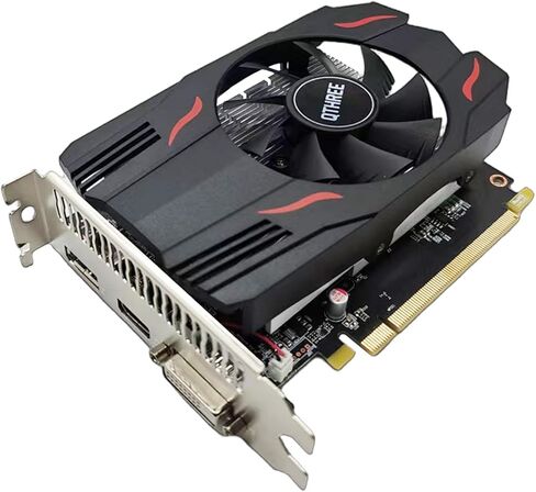 QTHREE Radeon RX 550 2GB Low Profile Graphics Card,DVI,HDMI,GDDR5 128-Bit Computer Video Card for PC Gaming GPU,PCI Express X8 3.0,DirectX 12 in Kuwait