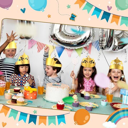 Nezyo 360 PCS Crowns Bulk King and Princess Crown Hats for Boys Girls Onvels Birthday Remplies Supplies Dust Shower in Saudi Arabia