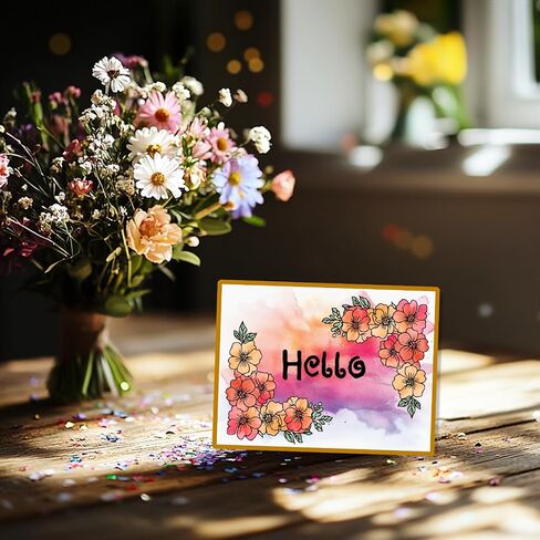 Globleland 4 Sheets الزهور زوايا ختم واضحة للاصطدامات كرمة Vine Plants Lace Silicone Stamps Rose Frame Stamprent Stamprent For Card in Saudi Arabia