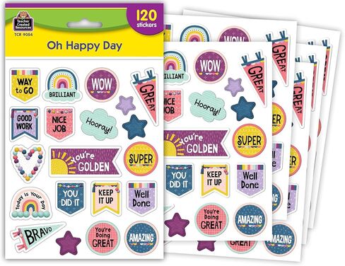 Teacher Created Resources Oh Happy Day Stickers, Pack of 120 in Saudi Arabia