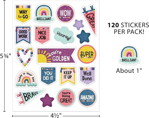 Teacher Created Resources Oh Happy Day Stickers, Pack of 120 in Saudi Arabia