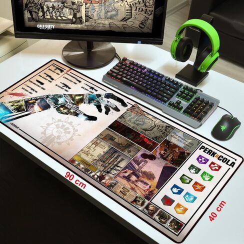 Zombies Extra Gaming Gaming Mouse Mat 900x400mm Excerize - XXL Mouse Pad - Zombies Deskd Pad Extended - Mouse Mat Pad for Dreigin in Kuwait