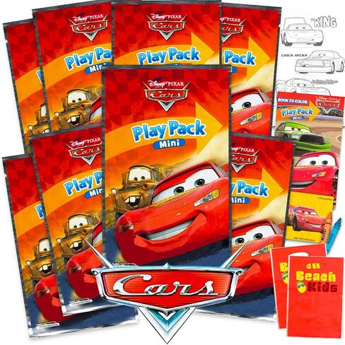 Disney 8 Pc Cars Mini Party Favors Set - Bundle 8 Cars Play Packs with Mini Coloring Books, Stickers, and Goodie Bags Birthday Party Supplies Decorations in Saudi Arabia