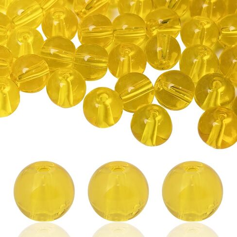 Pamir Tong 400pcs 8 ملم حبات زجاجية مستديرة للسوار حبات فضفاضة ناعمة جدًا لصنع القلادة-اليهود والحرفية DIY (اللون الأزرق الملكي) in Saudi Arabia
