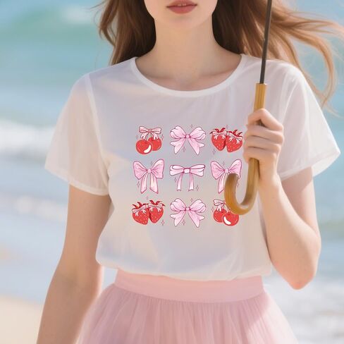 Coquete Bow Iron on Transfers for T-Shirts - Wxiben 20Pcs Pink Bows Dtf Transfers Ready to Press Inspirational Quote Heat Transfer Vinyl Stickers Motivational Iron on Decals for Clothes Bag DIY Crafts in Saudi Arabia