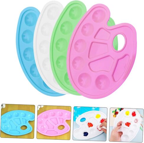 12Pcs Watercolor Pigment Mixing Trays Convenient Painting Pallet for Artists Beginners DIY Enthusiasts Smooth Surface Easy to Carry for Various Art Projects in Saudi Arabia