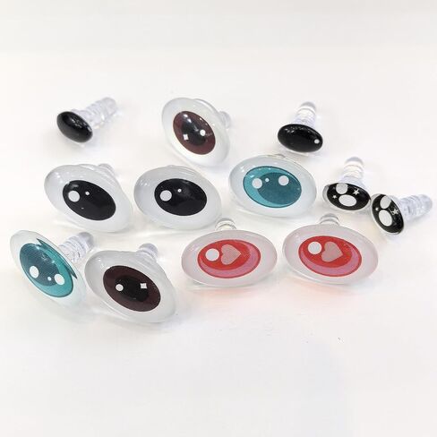 30PCS Safety Eyes for Stuffed Animal Doll Making with Washer Amigurumi Eye for Crochet Craft Doll Eyes Stuffed Crochet for Crafts Decorations in Kuwait