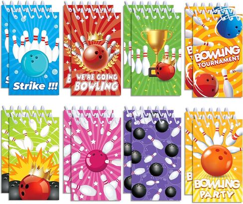 24 PCS Bowling Mini Notepads Sports Party Favors Goodie Bag Stuffers Notepads Mini Notebooks for Teens Teacher Classroom Reward in Saudi Arabia
