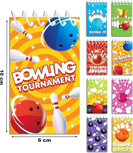 24 PCS Bowling Mini Notepads Sports Party Favors Goodie Bag Stuffers Notepads Mini Notebooks for Teens Teacher Classroom Reward in Saudi Arabia