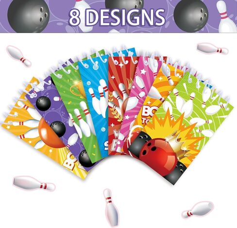 24 PCS Bowling Mini Notepads Sports Party Favors Goodie Bag Stuffers Notepads Mini Notebooks for Teens Teacher Classroom Reward in Saudi Arabia