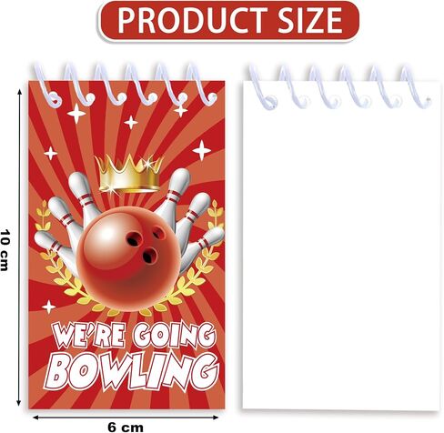 24 PCS Bowling Mini Notepads Sports Party Favors Goodie Bag Stuffers Notepads Mini Notebooks for Teens Teacher Classroom Reward in Saudi Arabia