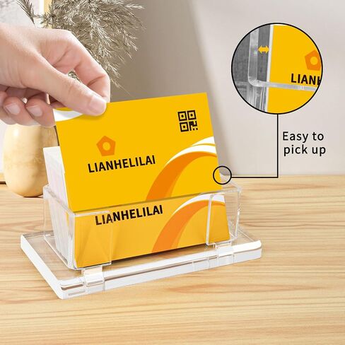 2Pack حامل بطاقة أعمال أكريليك العمل الموسع يحمل 120 بطاقة للمكتب/المعرض/مكتب مكتب/عدادات اسم المنظم in Kuwait