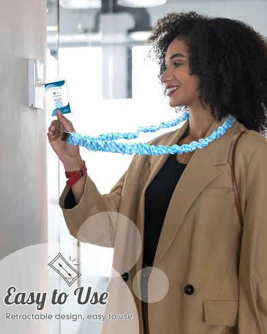 Geyoga 3 Pcs Teacher Scrunchie Lanyards for ID Badges and Keys with 3 Pcs Acrylic Badge Holder Stretchy Neck Keychain for Women Cute Teacher Retractable Lanyard with Clip Closure(Classic) in Saudi Arabia