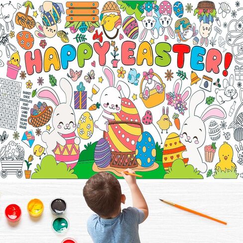 Halloween Giant Coloring Posters for Kids Adult Halloween Crafts Coloring Paper Tablecloth DIY Drawing Blank Tablecover for Classroom Home School Activity Party Supplies Favor 31.5 x 72 Inch in Kuwait