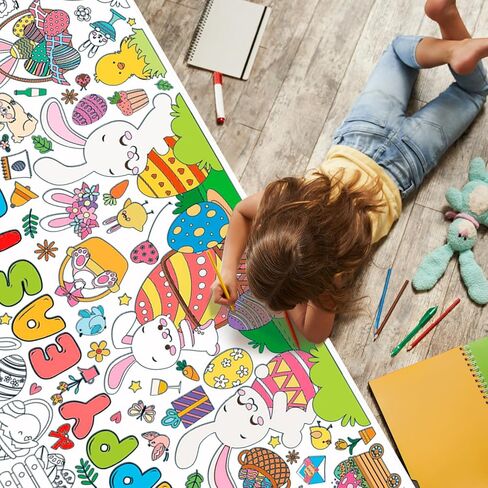 Halloween Giant Coloring Posters for Kids Adult Halloween Crafts Coloring Paper Tablecloth DIY Drawing Blank Tablecover for Classroom Home School Activity Party Supplies Favor 31.5 x 72 Inch in Kuwait