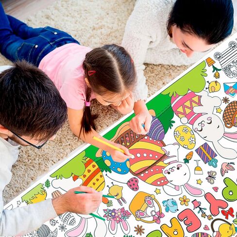 Halloween Giant Coloring Posters for Kids Adult Halloween Crafts Coloring Paper Tablecloth DIY Drawing Blank Tablecover for Classroom Home School Activity Party Supplies Favor 31.5 x 72 Inch in Kuwait