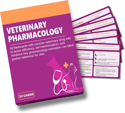 مواد دراسة تقنية VET - أفضل 50 بطاقة فلاش للكلاب والقطط والخيول - اللوازم المدرسية البيطرية الأساسية للطلاب البيطريين in Saudi Arabia