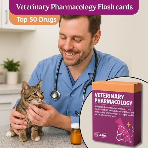 مواد دراسة تقنية VET - أفضل 50 بطاقة فلاش للكلاب والقطط والخيول - اللوازم المدرسية البيطرية الأساسية للطلاب البيطريين in Saudi Arabia