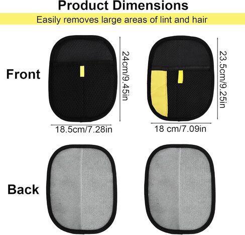 2pcs Pet Hair Removal Gloves, Electrostatic Brush Cat & Dog Grooming Glove Double Side Static Pet Hair Remover Tool for Furniture Carpet Couch Car Seat Curtain Supplies in Saudi Arabia