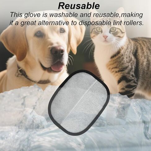 2pcs Pet Hair Removal Gloves, Electrostatic Brush Cat & Dog Grooming Glove Double Side Static Pet Hair Remover Tool for Furniture Carpet Couch Car Seat Curtain Supplies in Saudi Arabia